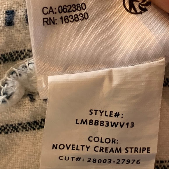 EUC - Liverpool - Button Down Blouse - White/Blue Stripe - XL - Picture 9 of 9